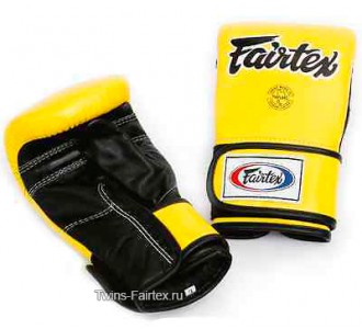 Тренировочные снарядные перчатки Fairtex (TGT-7 yellow/black)